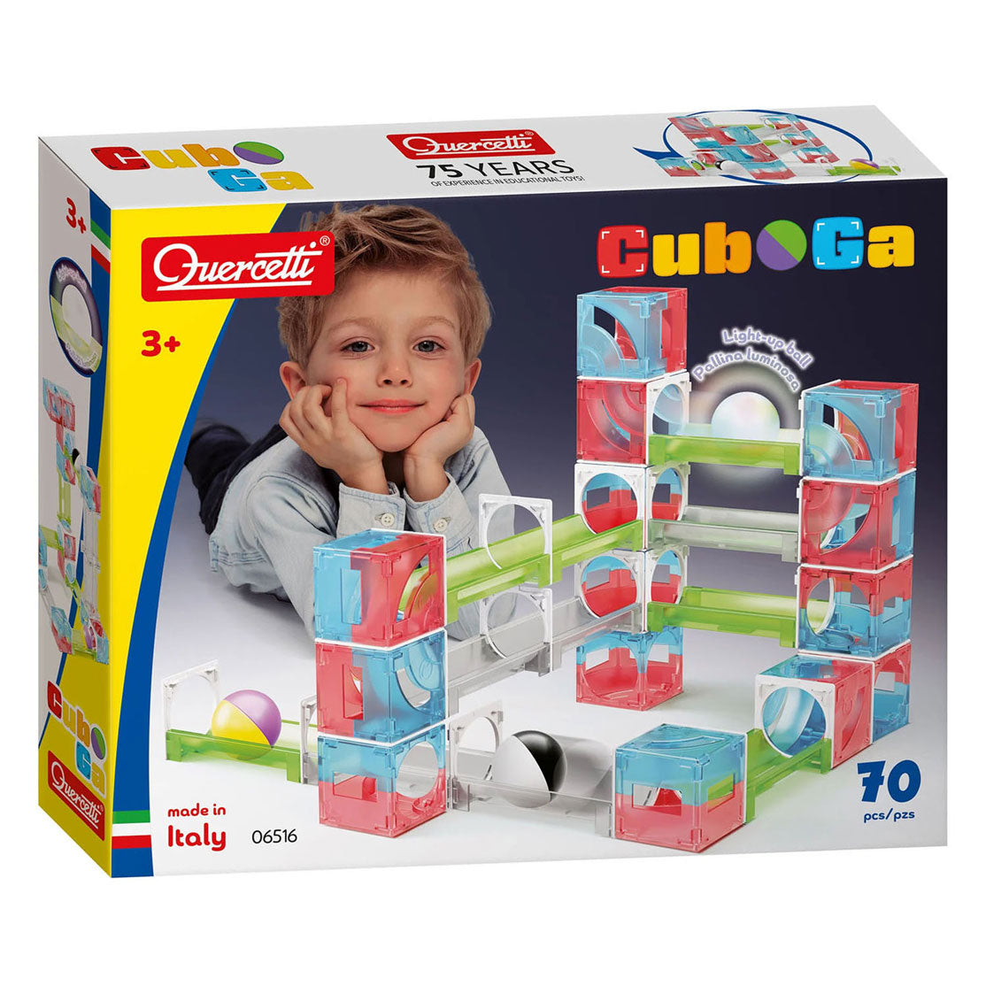 Piste de marbre Quercetti cuboga - 70 pcs.
