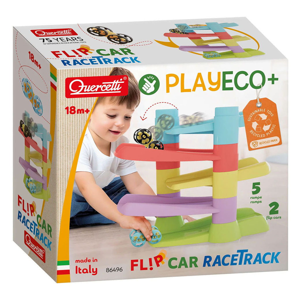 Quercetti playeco+ voiture à clapet sur piste de course automobile