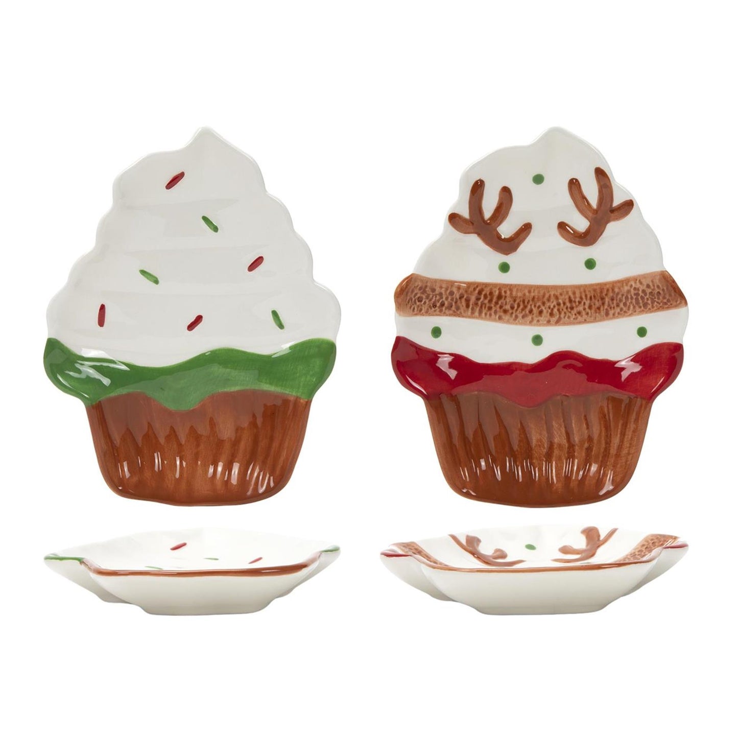 Svenska Living Assiette de Noël Cupcake 18x13,8x2cm