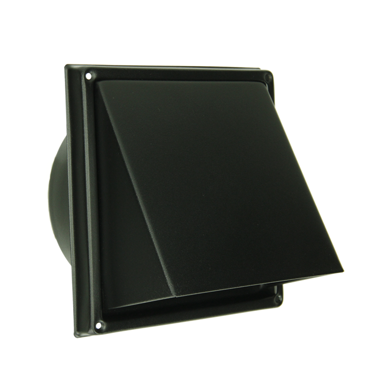 Renson 1066436 - grille de hotte aspirante en acier inoxydable noir type 641 ø100mm, en saillie | 2 pièces