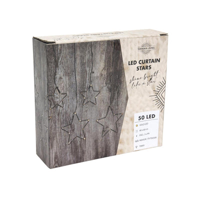 Svenska living Rideau LED étoile noir avec minuterie 80x60cm