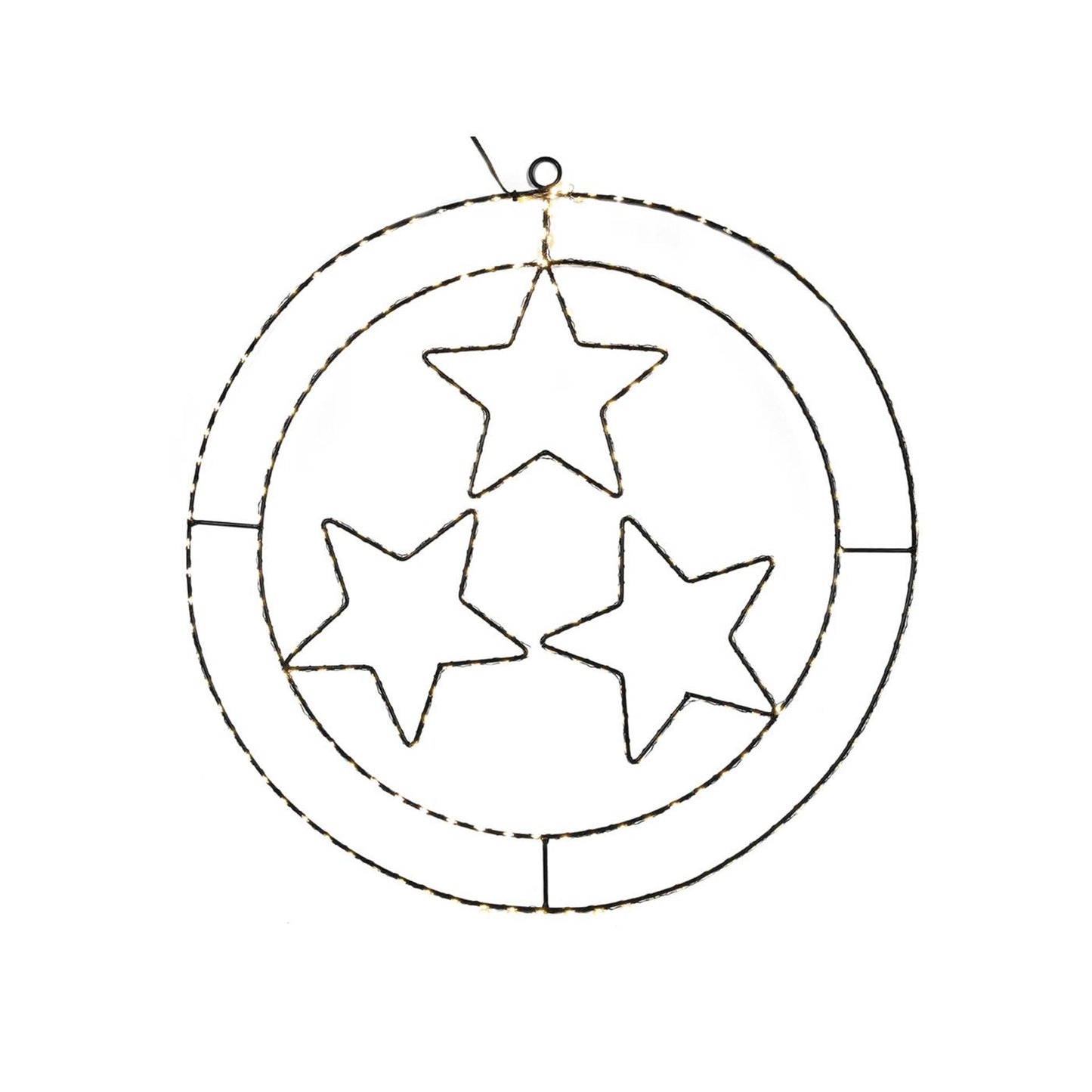 Svenska living led pendentif de Noël anneau étoiles noir 50cm