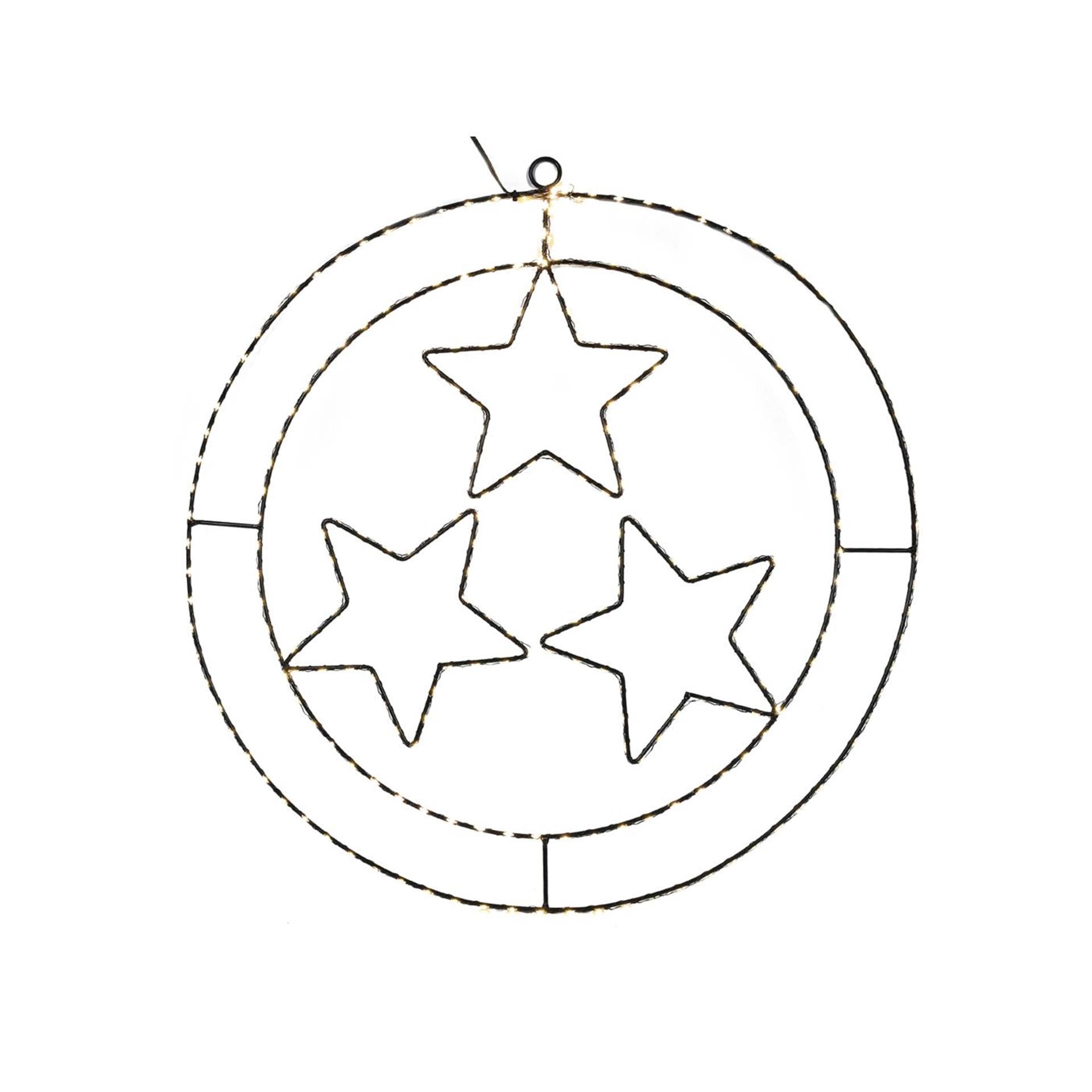 Svenska living led pendentif de Noël anneau étoiles noir 50cm