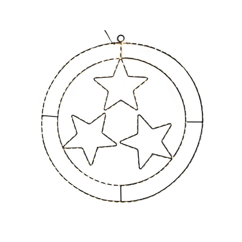 Svenska living led pendentif de Noël anneau étoiles noir 50cm