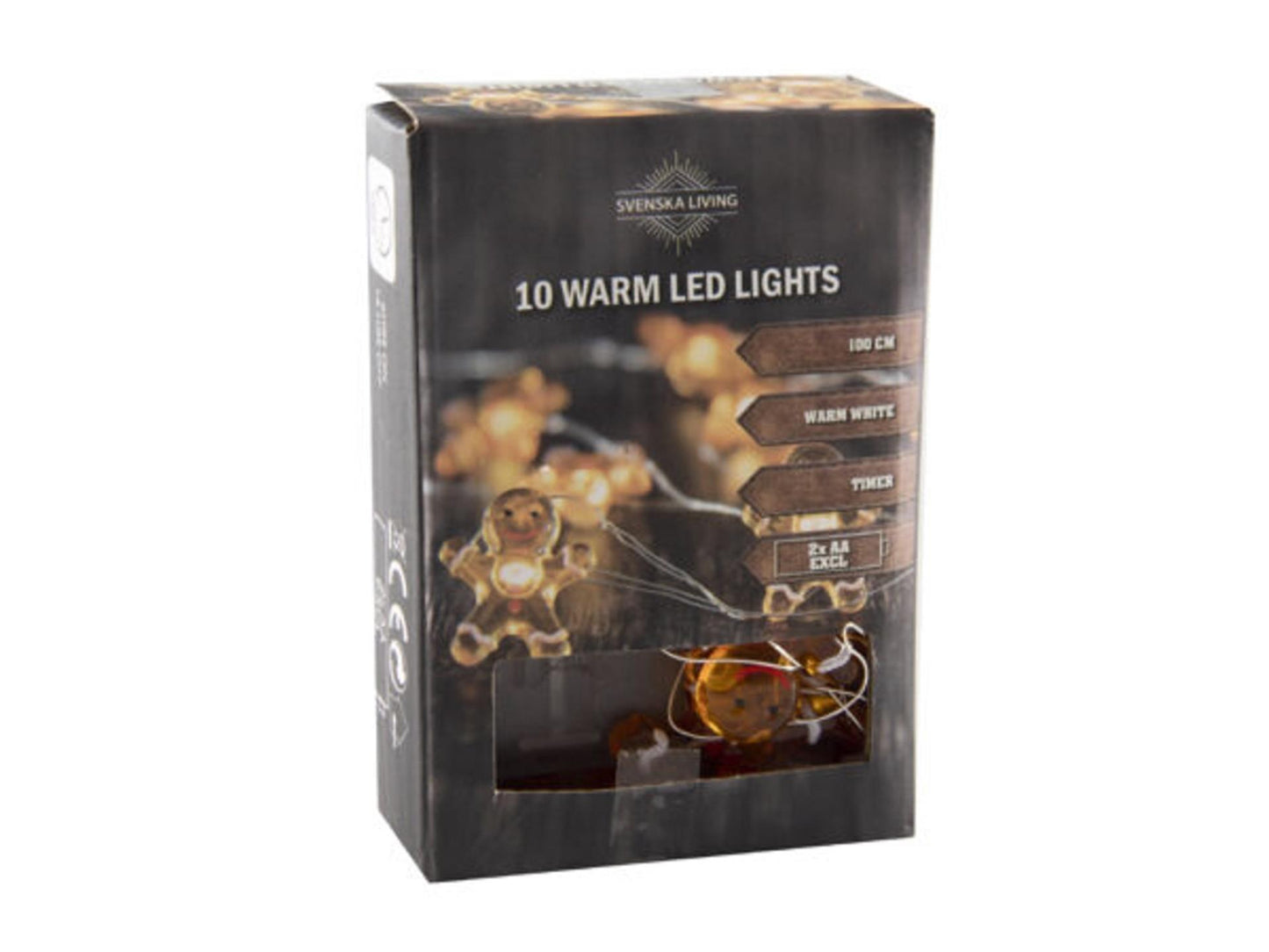 Guirlande lumineuse Svenska Living Bonhomme en pain d'épices avec minuterie