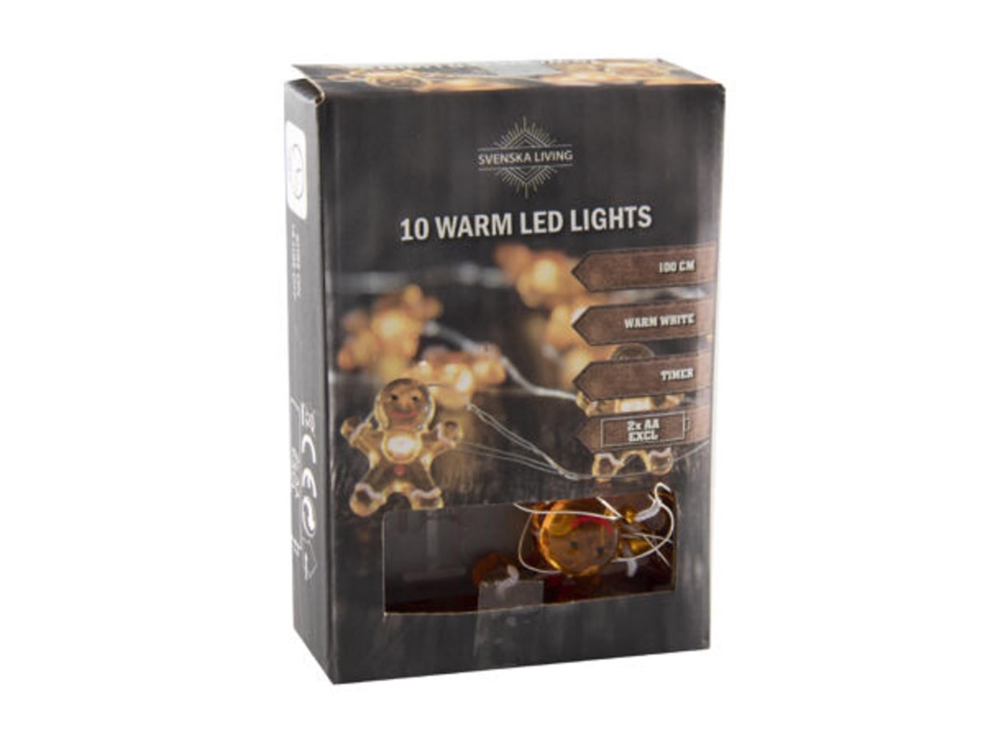 Guirlande lumineuse Svenska Living Bonhomme en pain d'épices avec minuterie