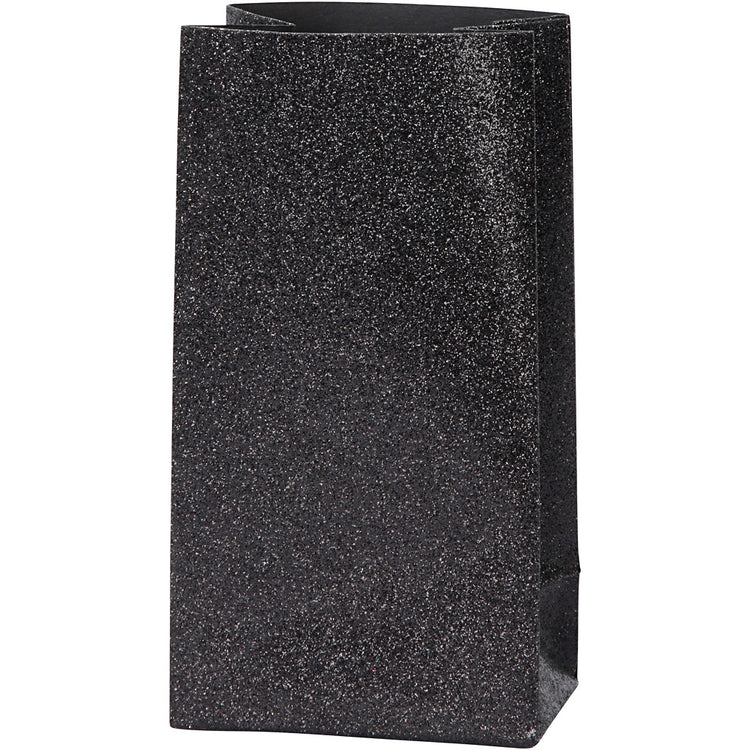 Sacs en papier Vivi gade, h : 17 cm, dimensions 6x9 cm, 170 g, noir, 8 pièces 1 boîte