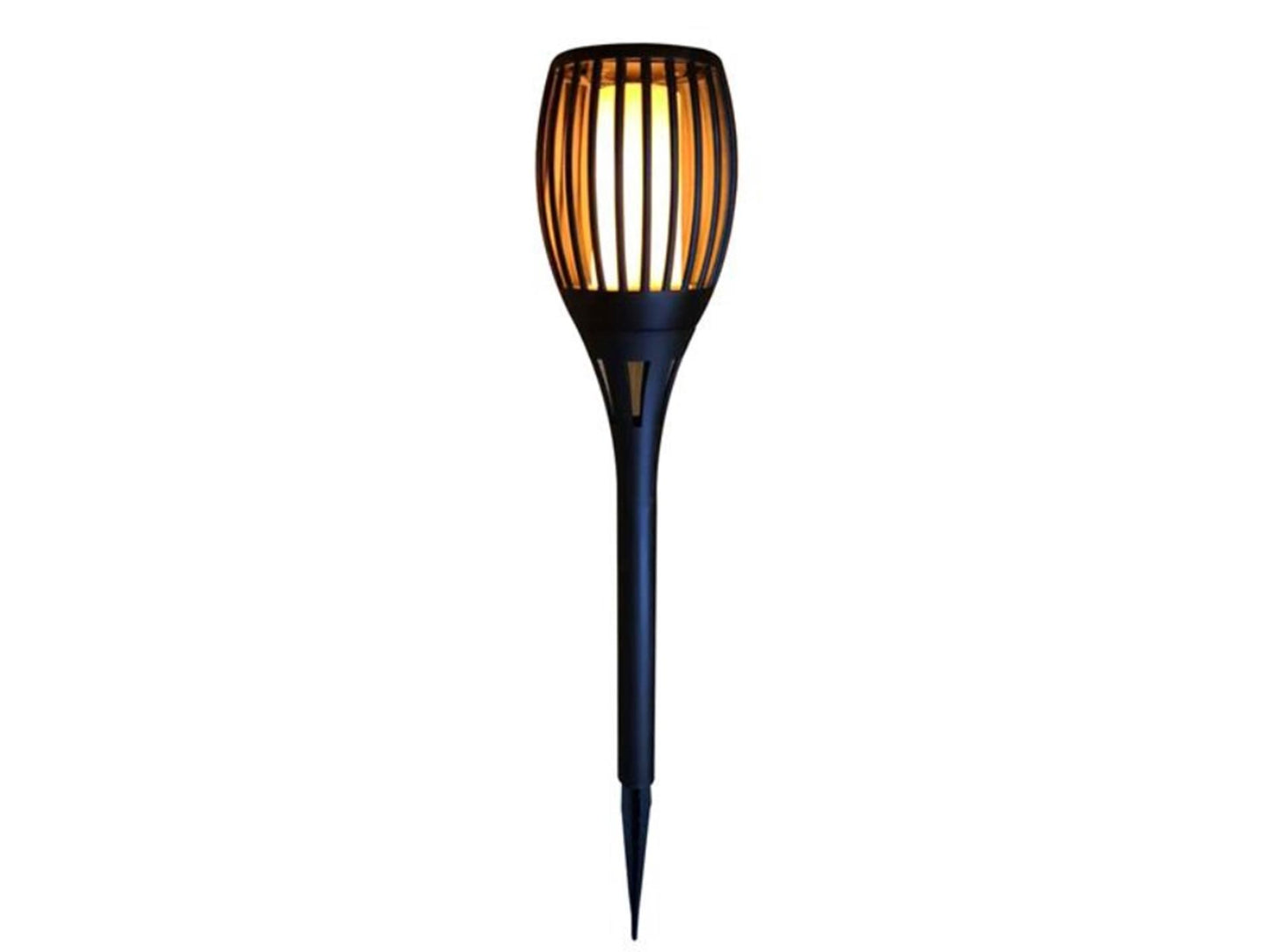 Torche de jardin LED flamme solaire 78cm