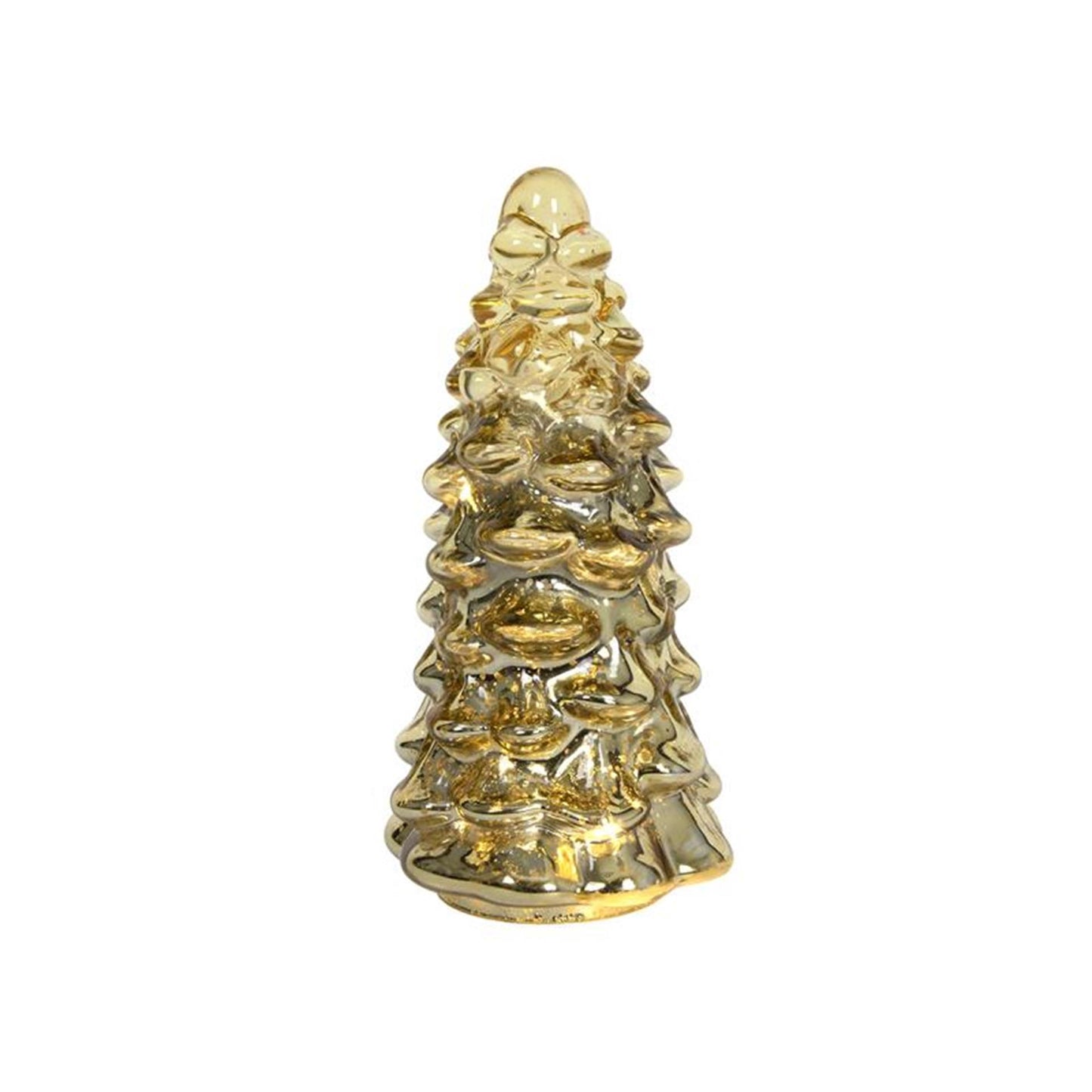 Svenska statue vivante sapin de Noël verre LED or 20cm