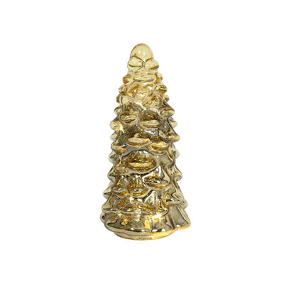 Svenska statue vivante sapin de Noël verre LED or 20cm