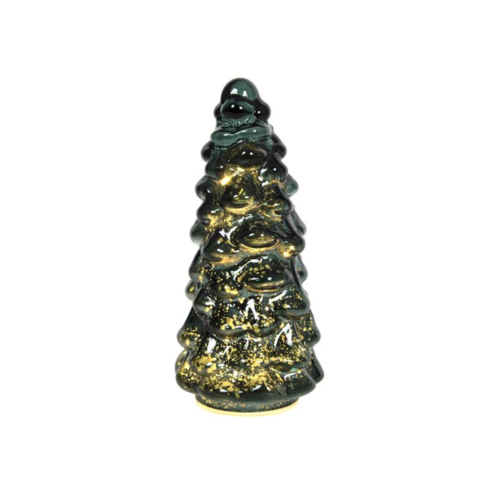 Svenska statue vivante sapin de Noël verre LED vert 20cm