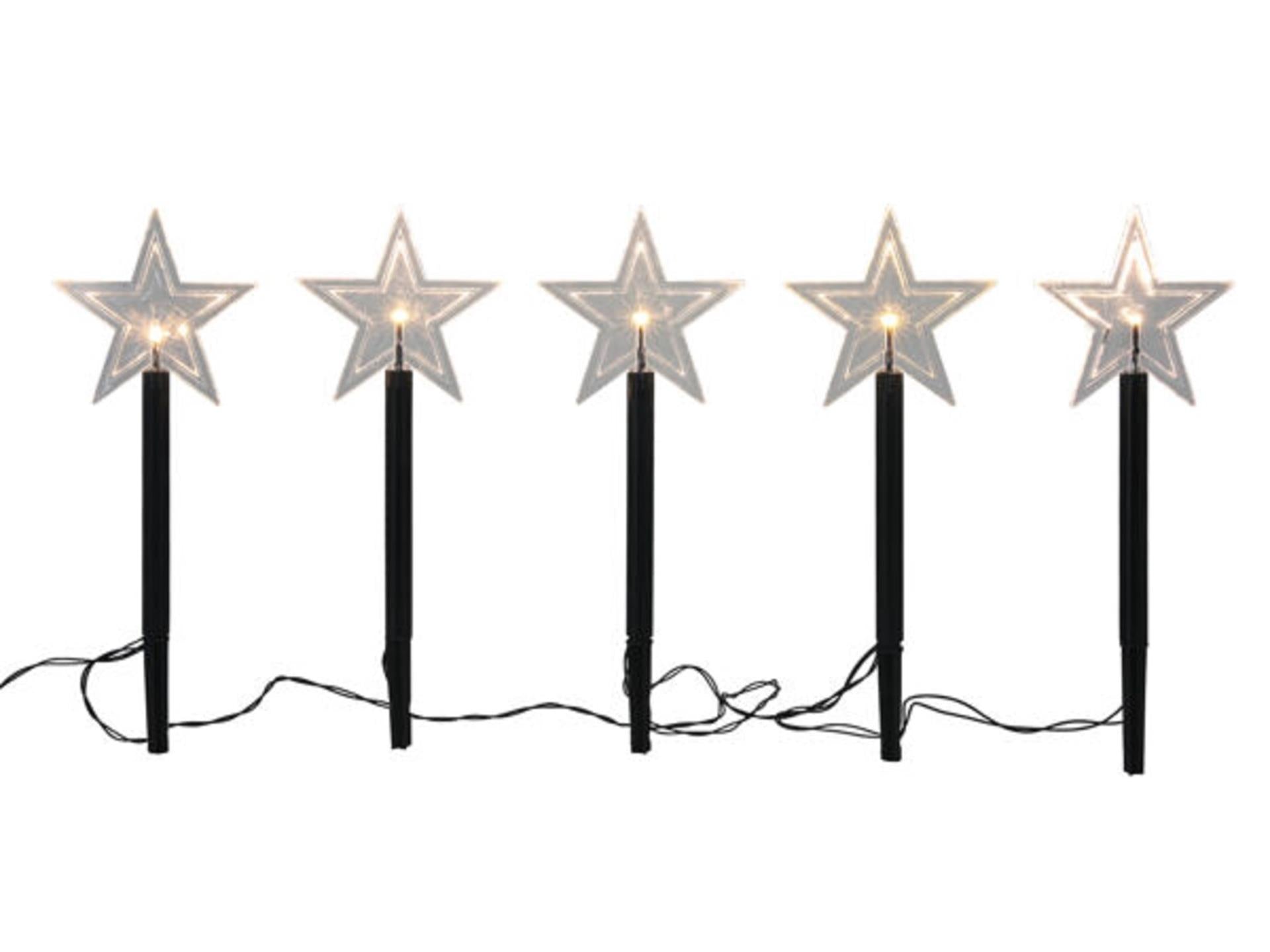 Svenska Living Kit de prises de jardin 5 pièces étoile LED + minuterie
