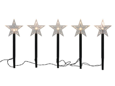Svenska Living Kit de prises de jardin 5 pièces étoile LED + minuterie