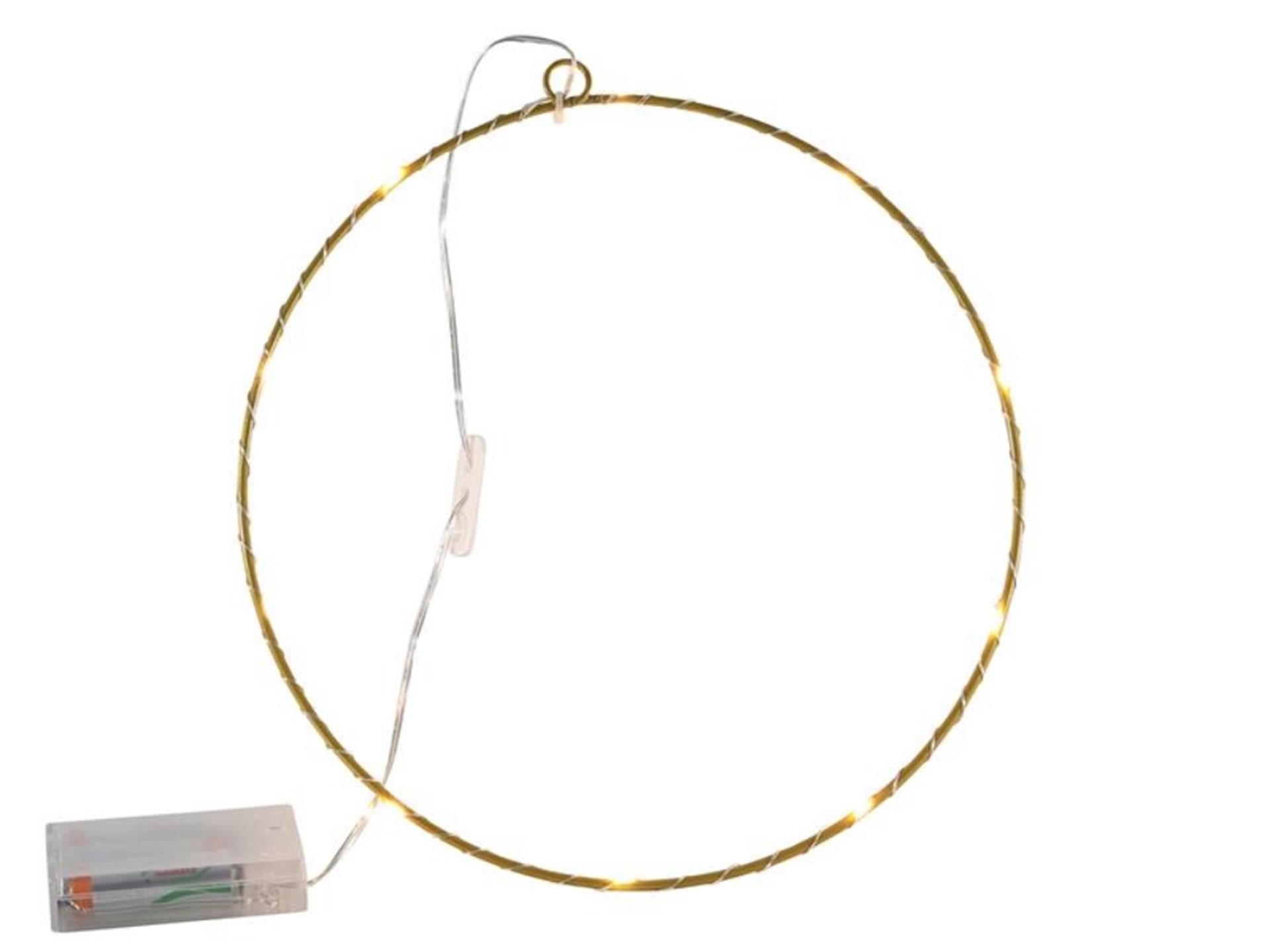 Décoration métallique Svenska Living 25cm or avec 10 lampes LED