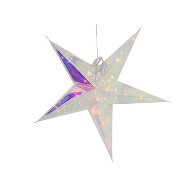 Svenska étoile vivante irisée 53cm 20led minuterie 2xaa