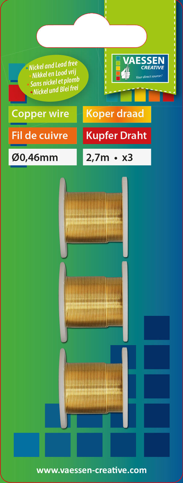 Vaessen creative • fil artisanal 3x2,7m 0,46mm or