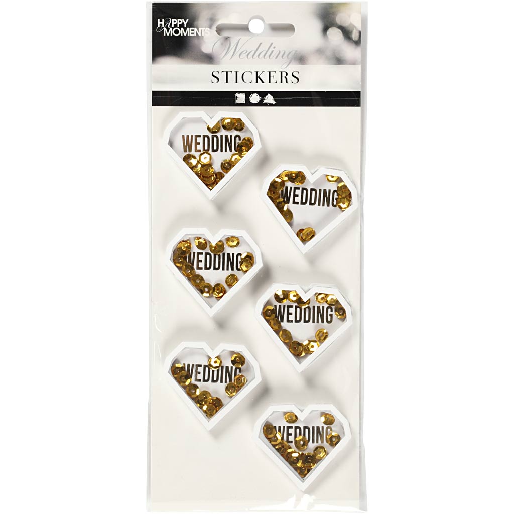 Autocollants pour shaker Creativ company, d : 4 mm, l : 32 mm, l : 38 mm, blanc, 6 pièces 1 boîte