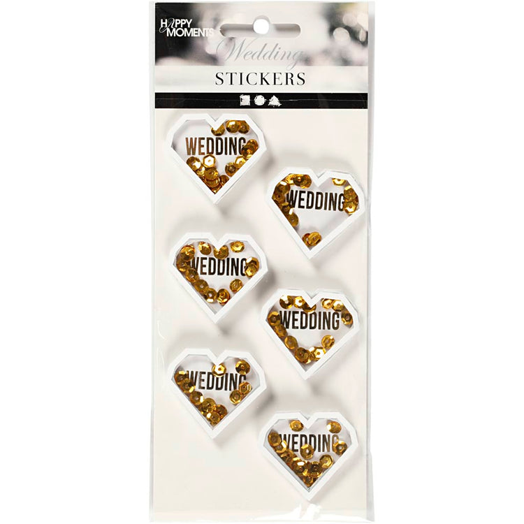 Autocollants pour shaker Creativ company, d : 4 mm, l : 32 mm, l : 38 mm, blanc, 6 pièces 1 boîte