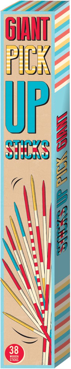 Retr-oh grand jeu de mikado grand jeu d'extérieur xxl - 38 bâtons - 50cm de long