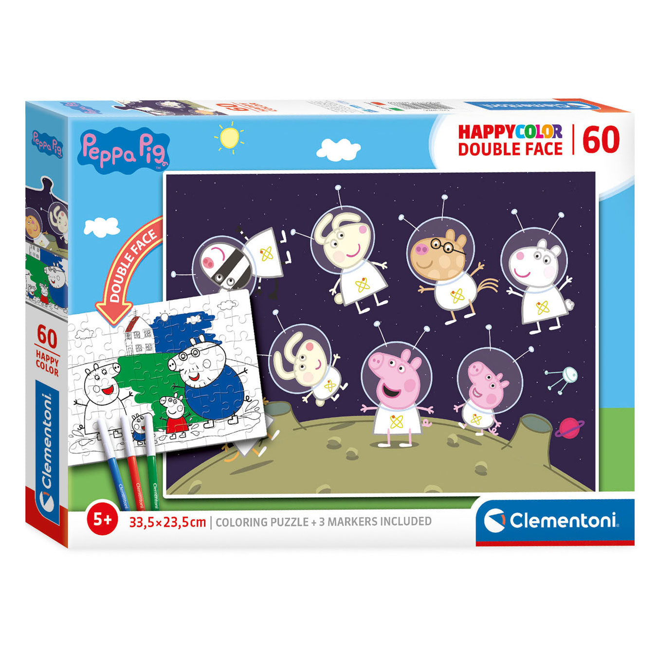 Clementoni Puzzle Color Peppa Pig, 60e.