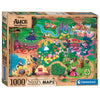 Puzzle de la carte du monde de Clementoni Alice au pays des merveilles, 1000st.