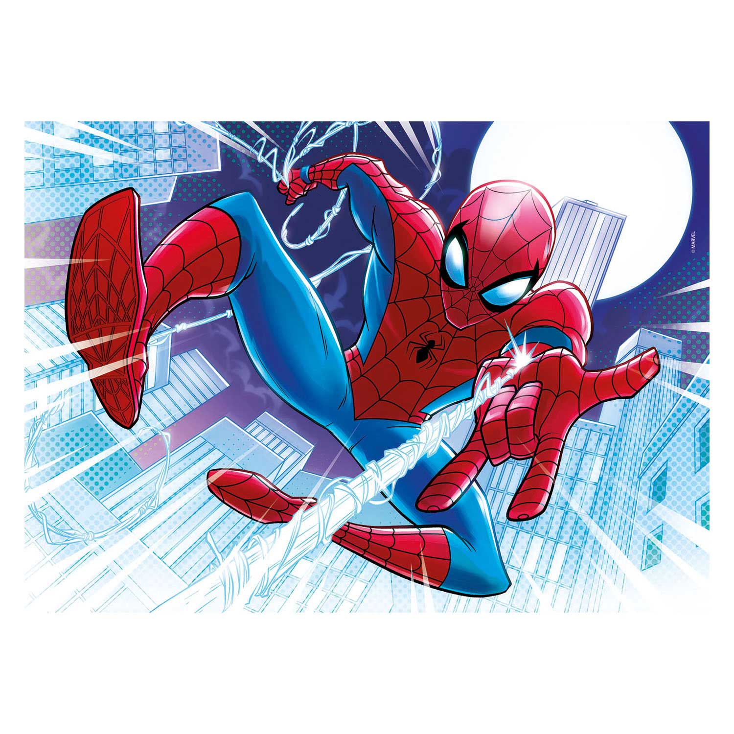 Clementoni brille dans le puzzle sombre Spiderman, 104st.