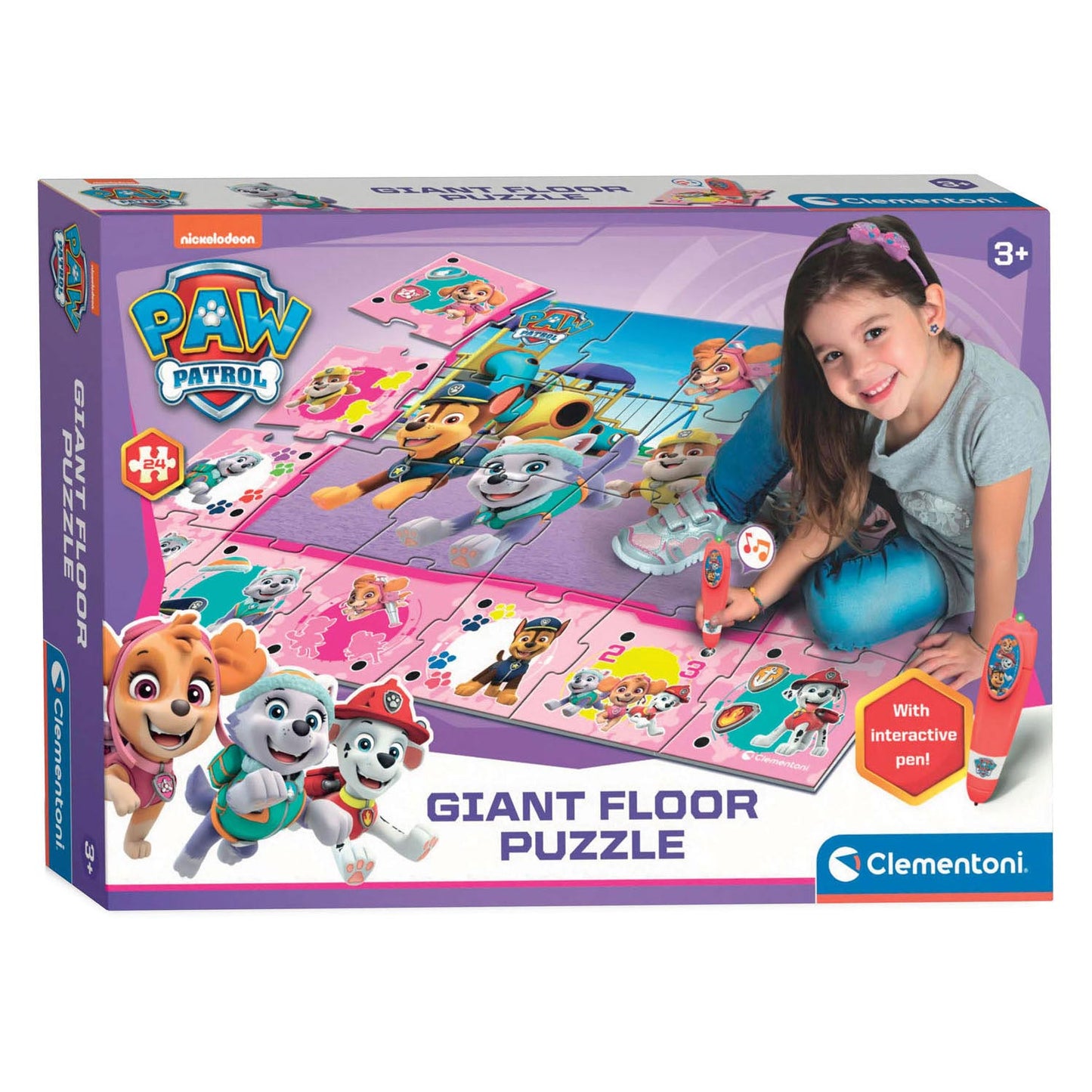 Puzzle de plancher de Clementoni Grand interactif - PAW PATROL PINK