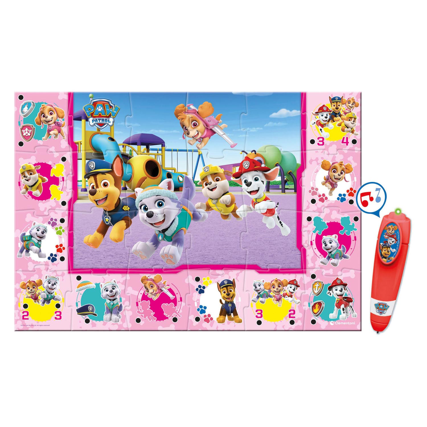 Puzzle de plancher de Clementoni Grand interactif - PAW PATROL PINK