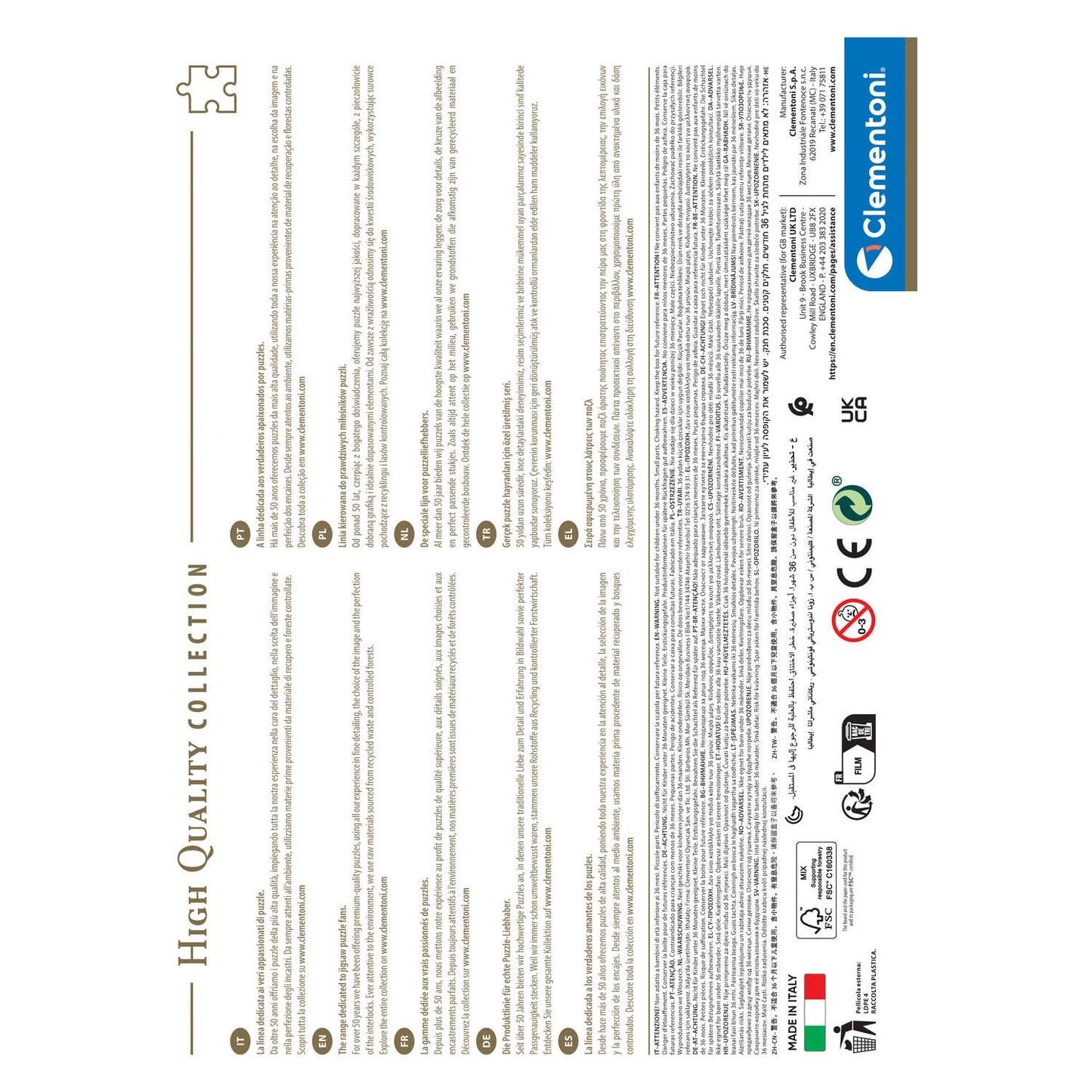 Escaliers de Legpuzzle Clelementoni Colorboom, 500ST.