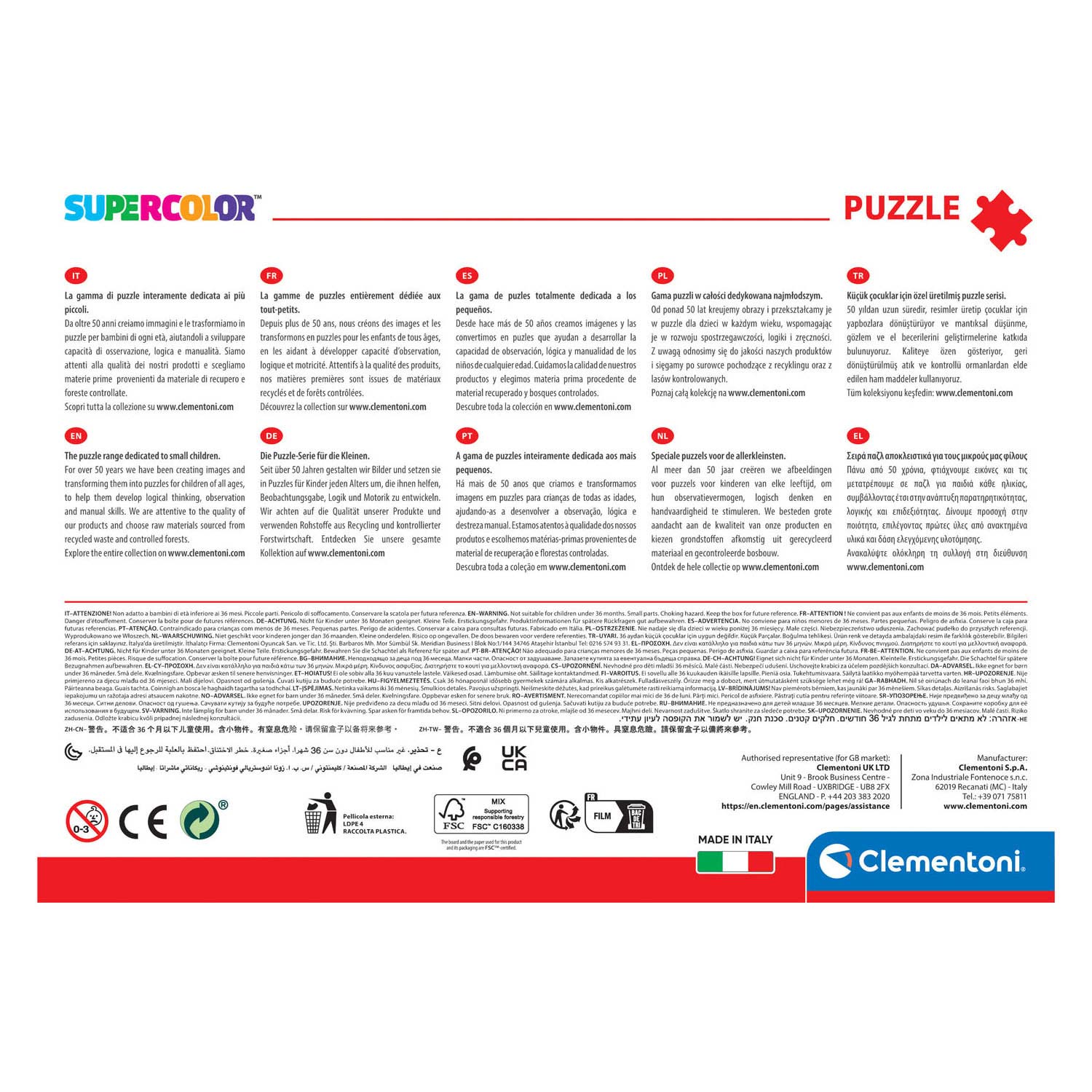 Clementoni Jigsaw Puzzle Bluey sur la diapositive, 104st.