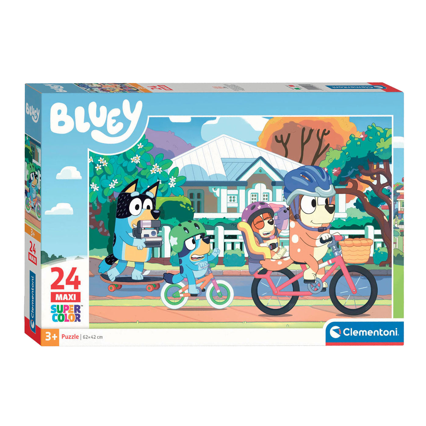 Clementoni Jigsaw Puzzle Super Color - Bluey Bikes, 24st.