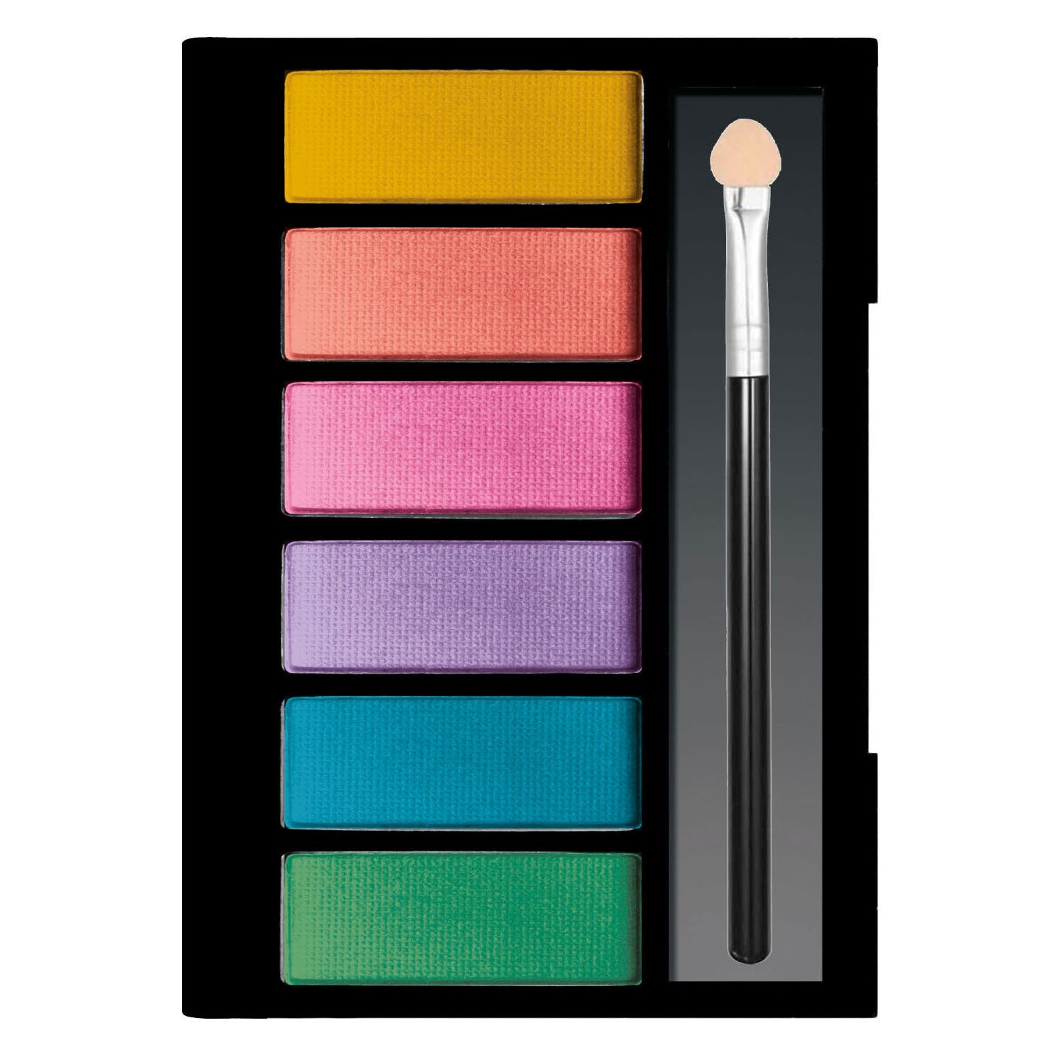 Clementoni Crazy Chic à paupières Palet Tropical Vibe, 6 couleurs