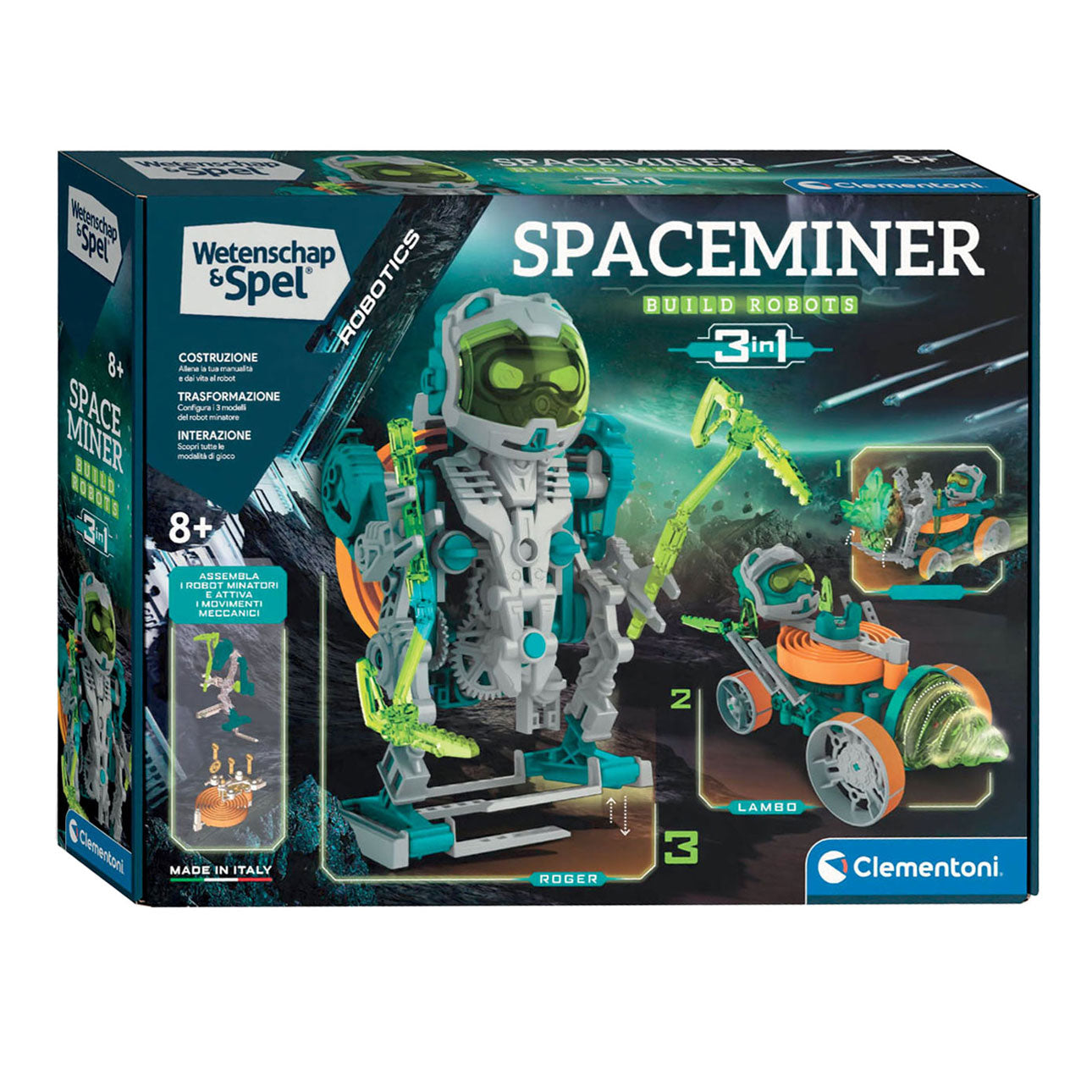 Clementoni Science et espace Space Miner Robotics 3in1 Bouwset