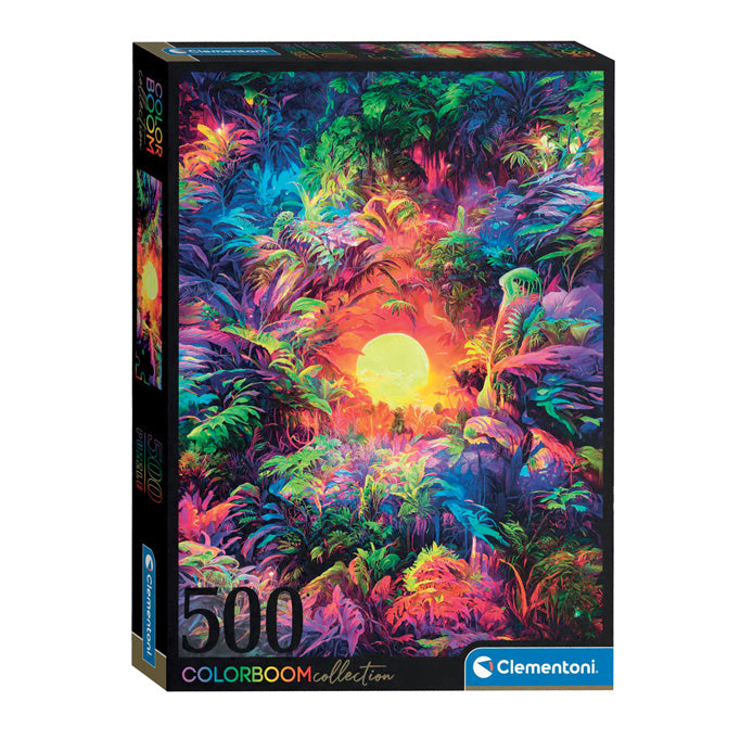 Clementoni puzzle psyschedelic sunrise arbre de couleur, 500pcs.