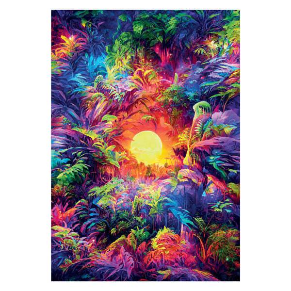 Clementoni puzzle psyschedelic sunrise arbre de couleur, 500pcs.