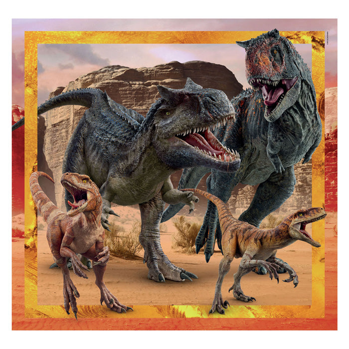 Puzzle de jambe Super Color Square Jurassic World, 3x48st.