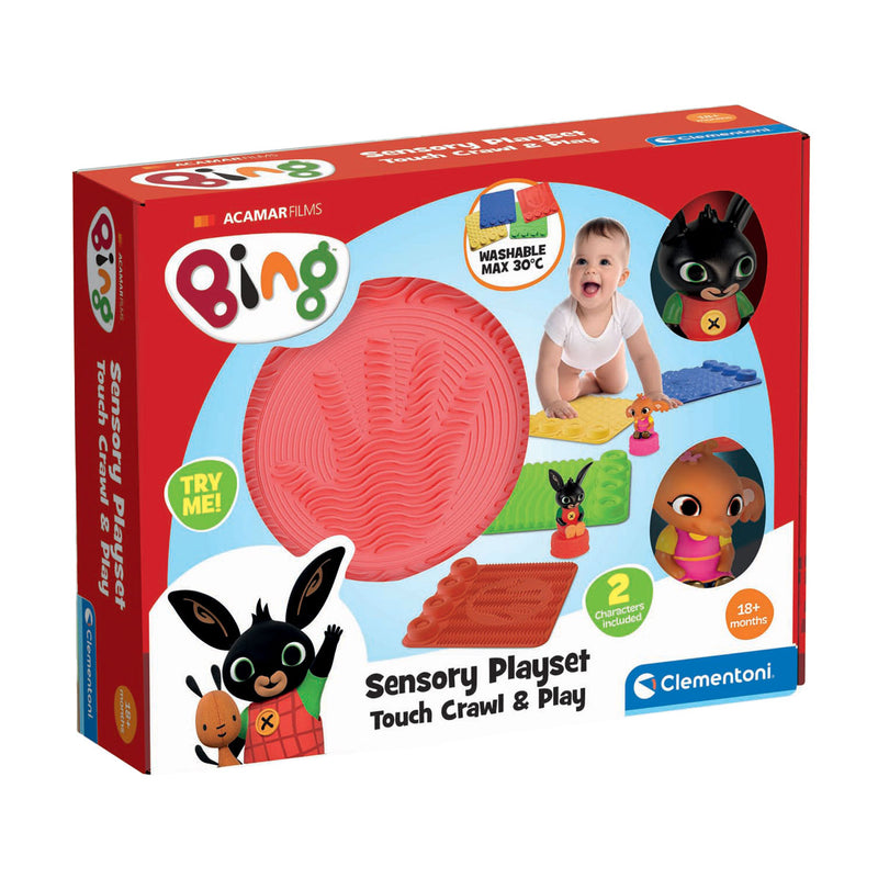 Clementoni Baby - Mat de jeu sensoriel avec figurines, 6dlg.