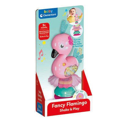 Clementoni Baby Shake and Joue Flamingo avec du son et de la ventouse