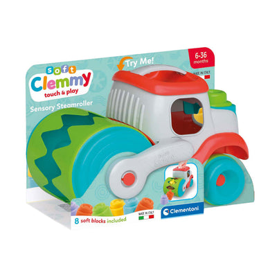 Clementoni Baby Soft Clemmy Steamwals Véhicule avec blocs, 9dlg.