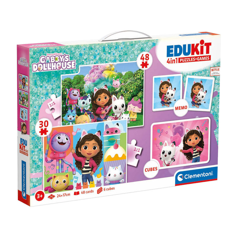 Clementoni Gabby's Poppenhuis Edukit 4in1 Puzzles et jeux