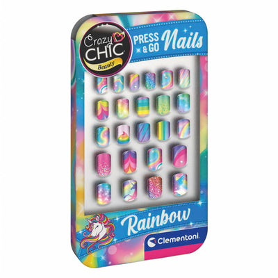 Clementoni crazy chic press go ongles - arc-en-ciel