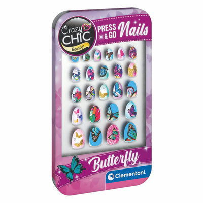 Clementoni Crazy Chic Press Go Nagels - Papillons