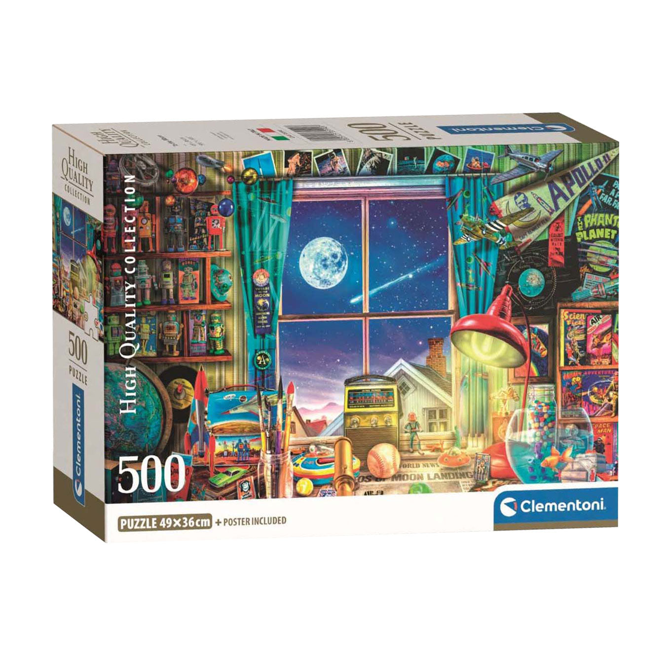 Puzzle de Jigsaw Clementoni sur la Lune, 500e.