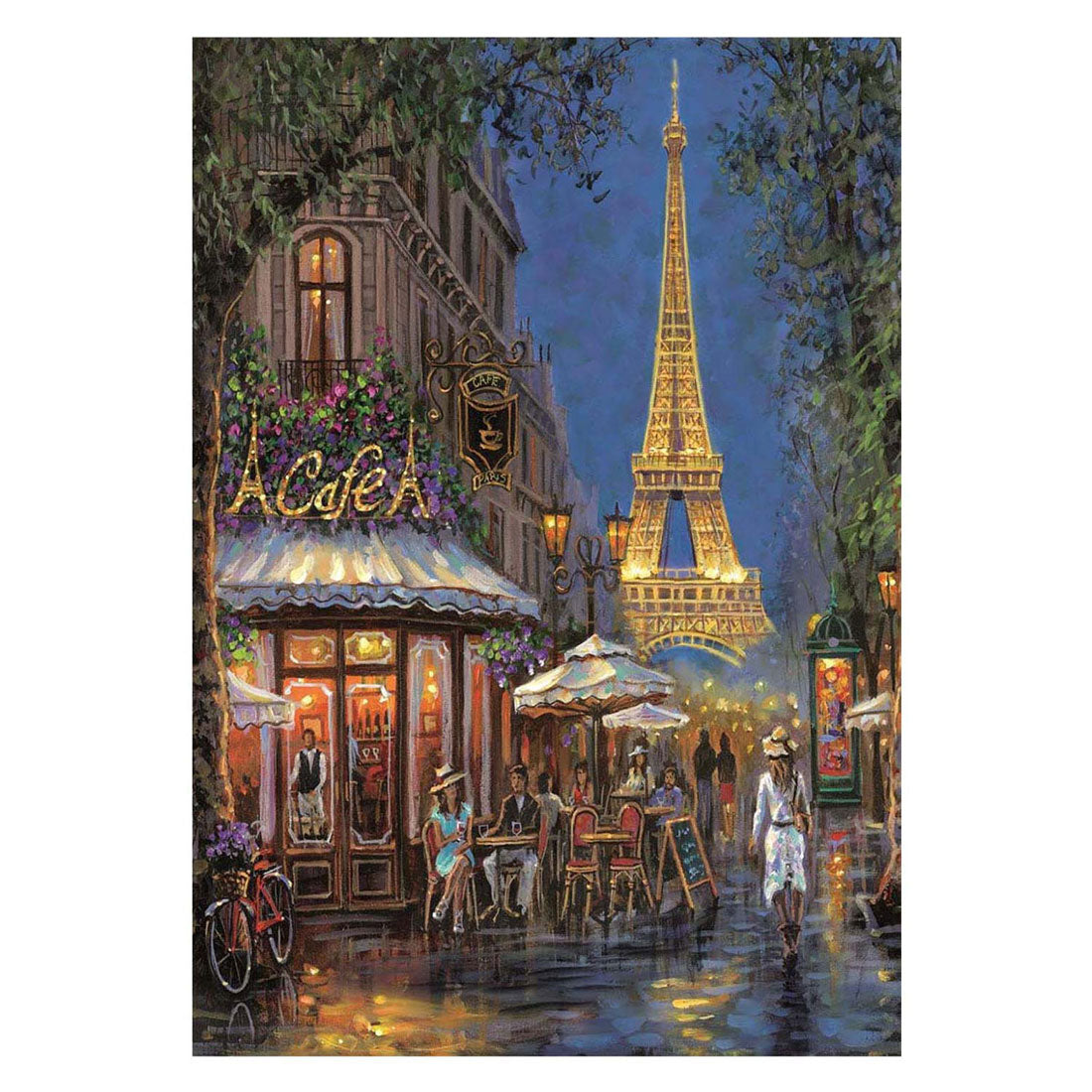 Clementoni Jigsaw Puzzle Night au Eiffel Café, 500e.