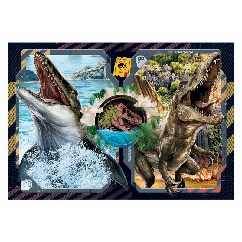 Clementoni puzzle monde jurassique, 2x60pcs.