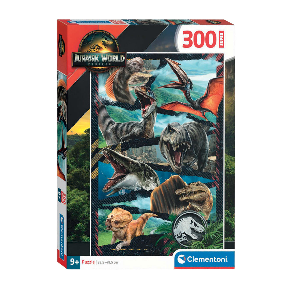Clementoni puzzle super monde jurassique, 300 pièces.