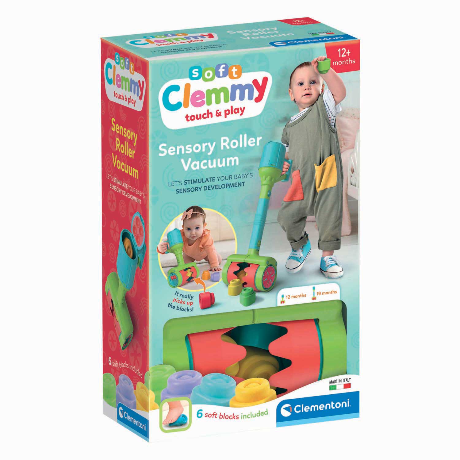 Aspirateur Clementoni soft clemmy avec 6 blocs