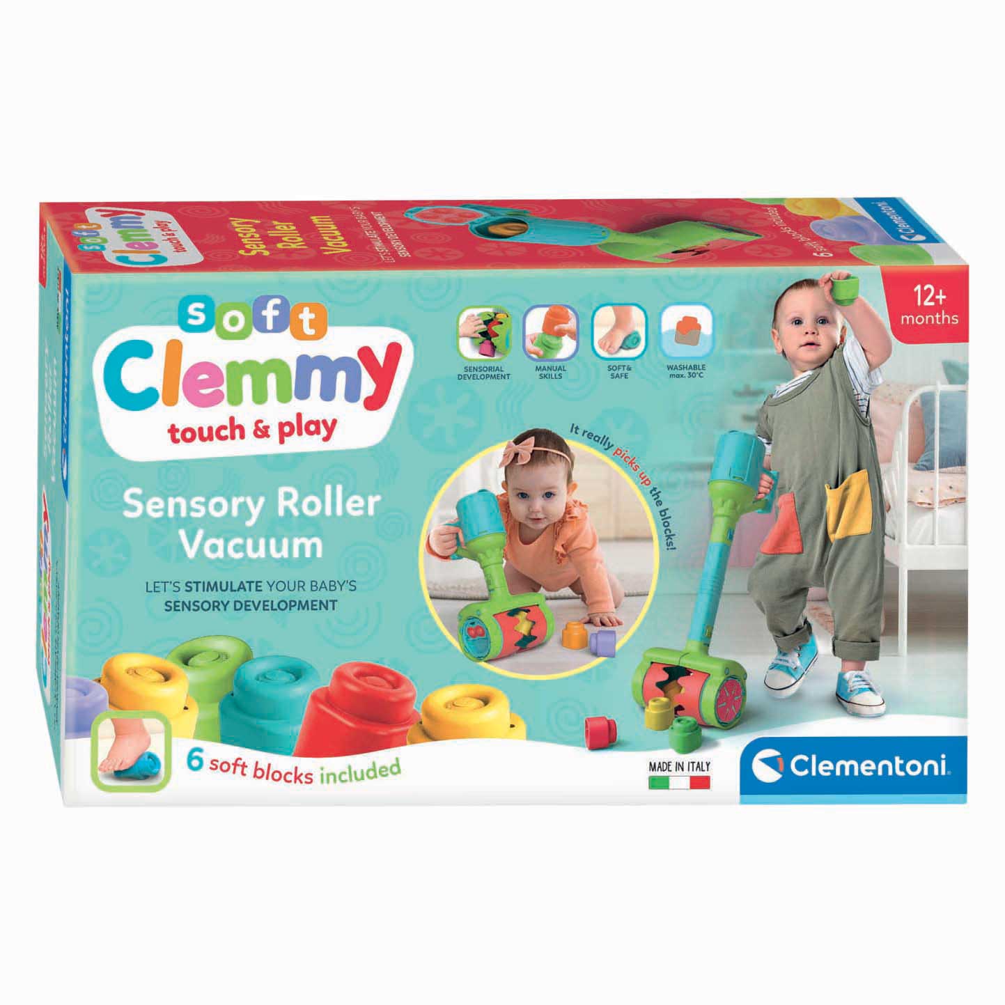 Aspirateur Clementoni soft clemmy avec 6 blocs