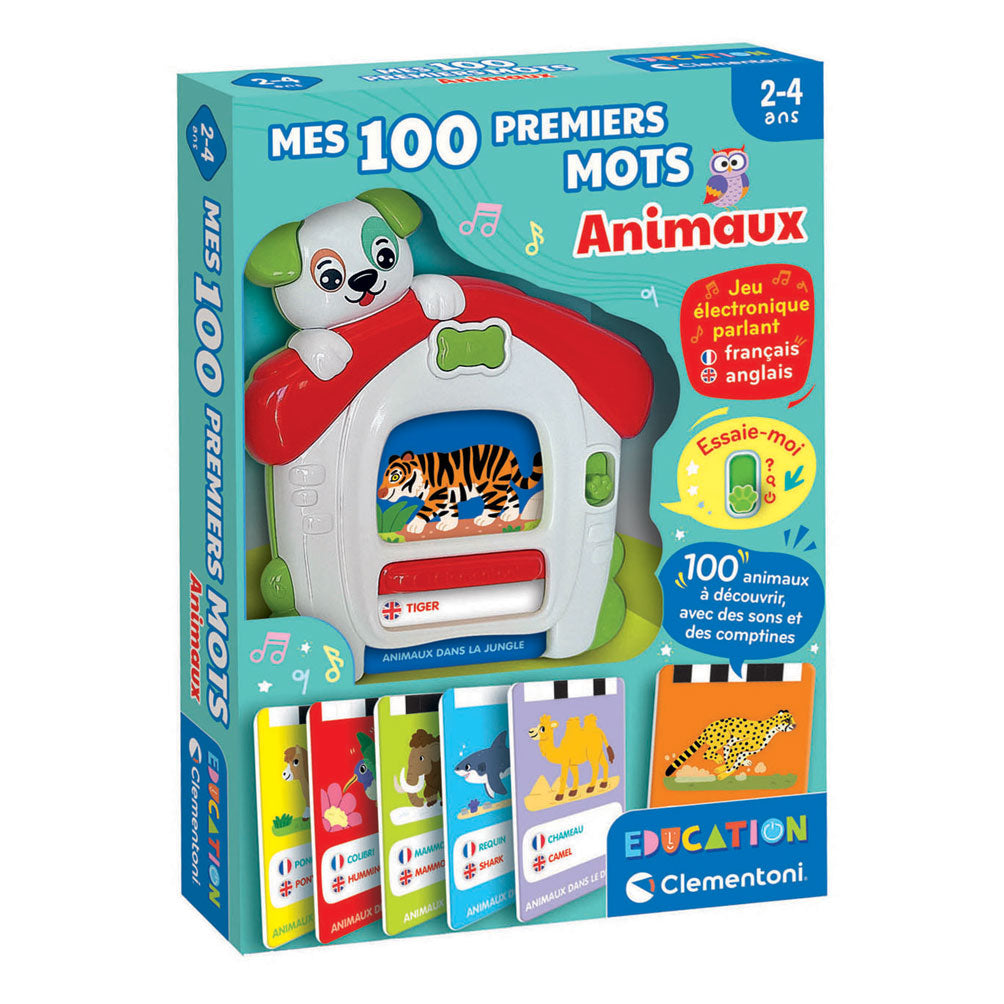 Clementoni education - mes 100 premiers mots bilingues - les animaux fr-en