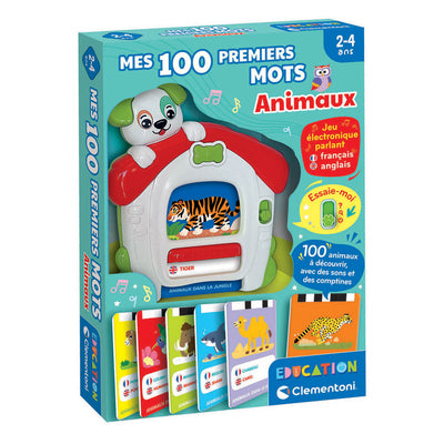 Clementoni education - mes 100 premiers mots bilingues - les animaux fr-en